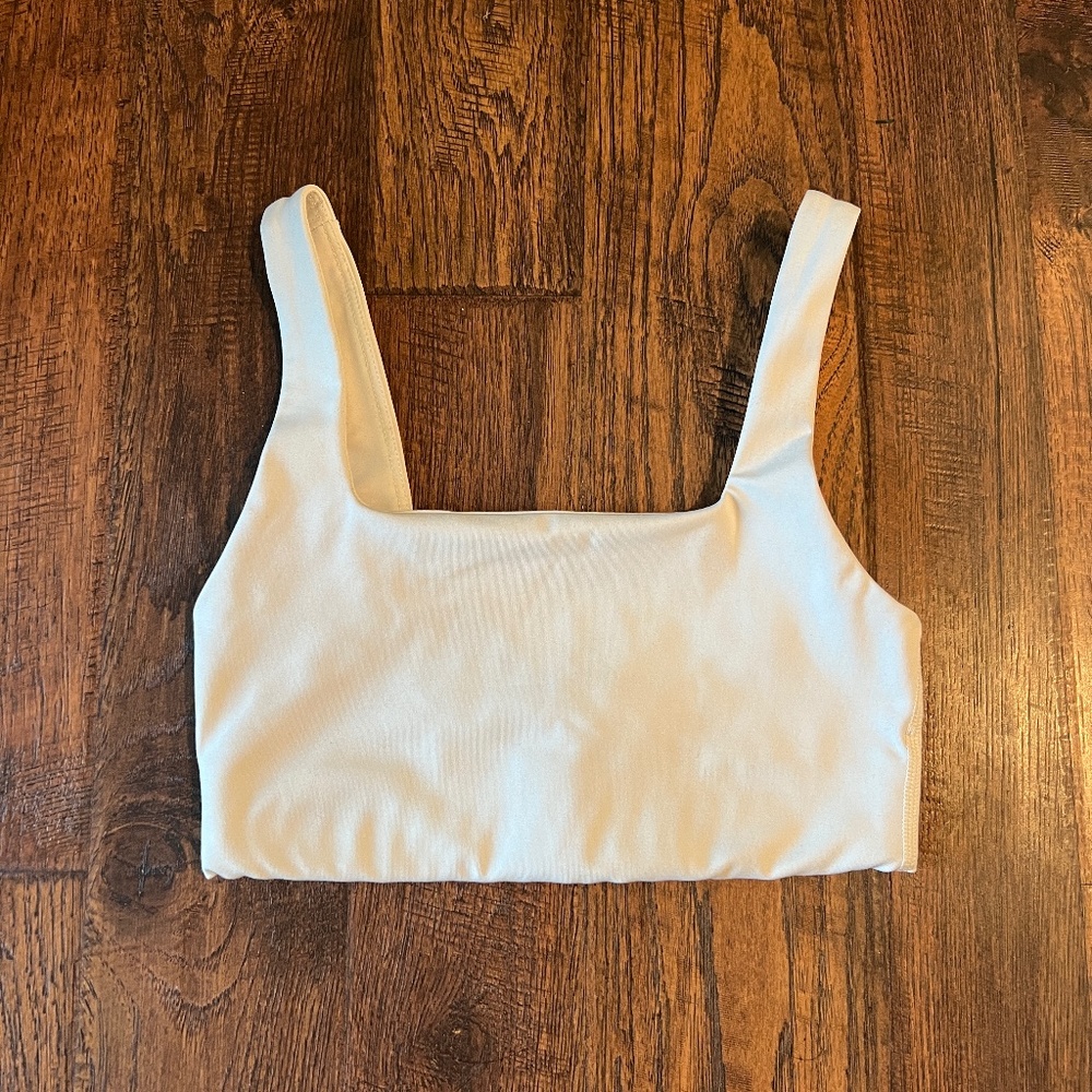 Girl Friend Collective Ivory Tommy Cropped Bra XXS